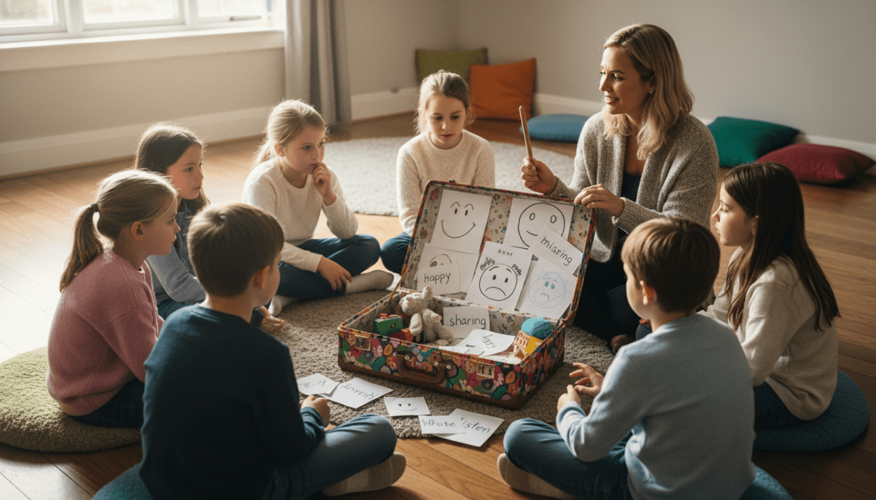 découvrez « la valise des mots », un groupe de parole dédié aux enfants de parents séparés pour exprimer leurs émotions et mieux vivre cette période de transition.